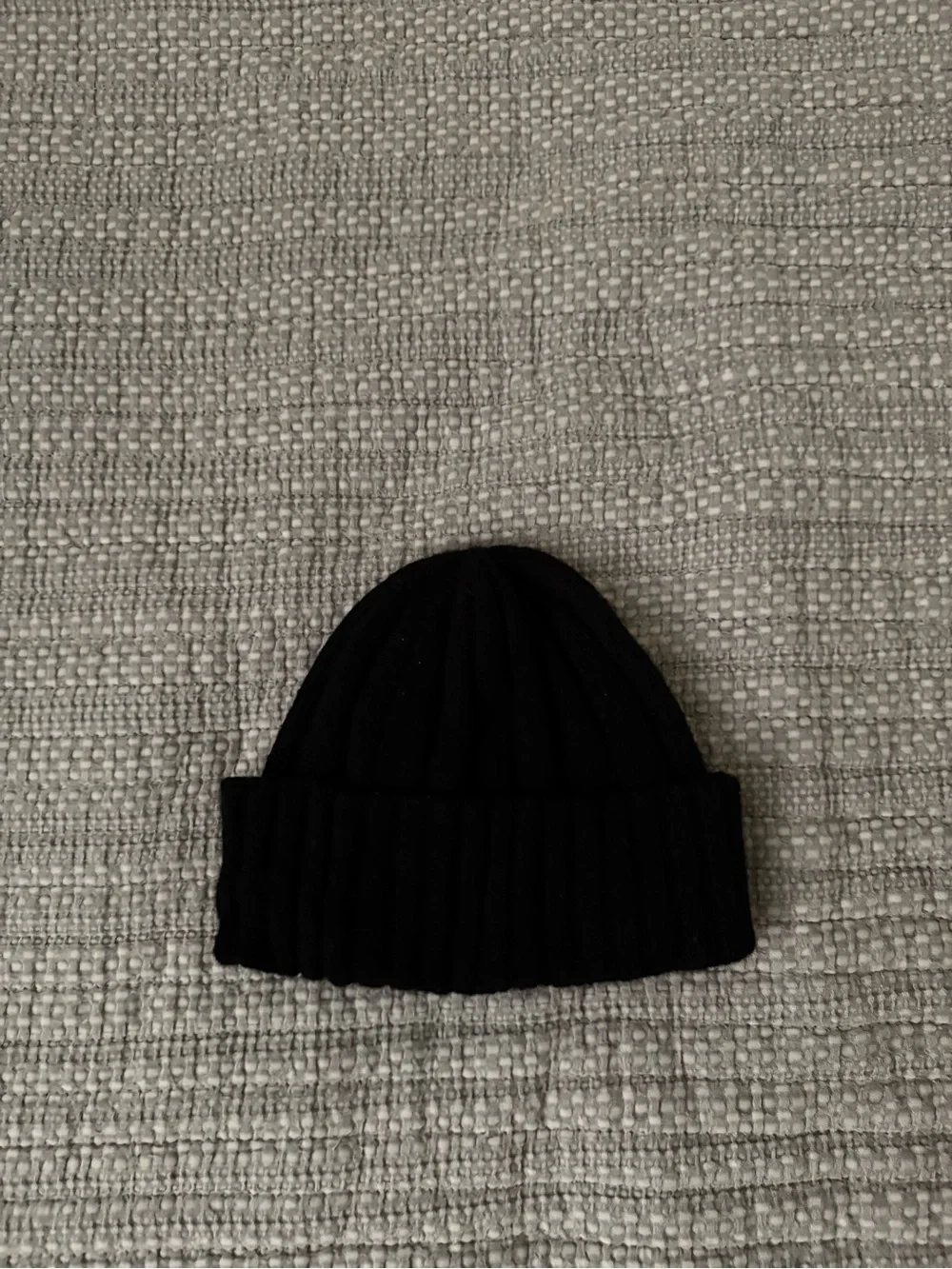 Polo by Ralph Lauren Black Ribbed Knit Beanie with Red Pony